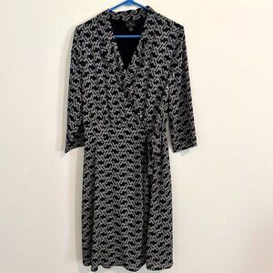 Black and White Wrap Dress